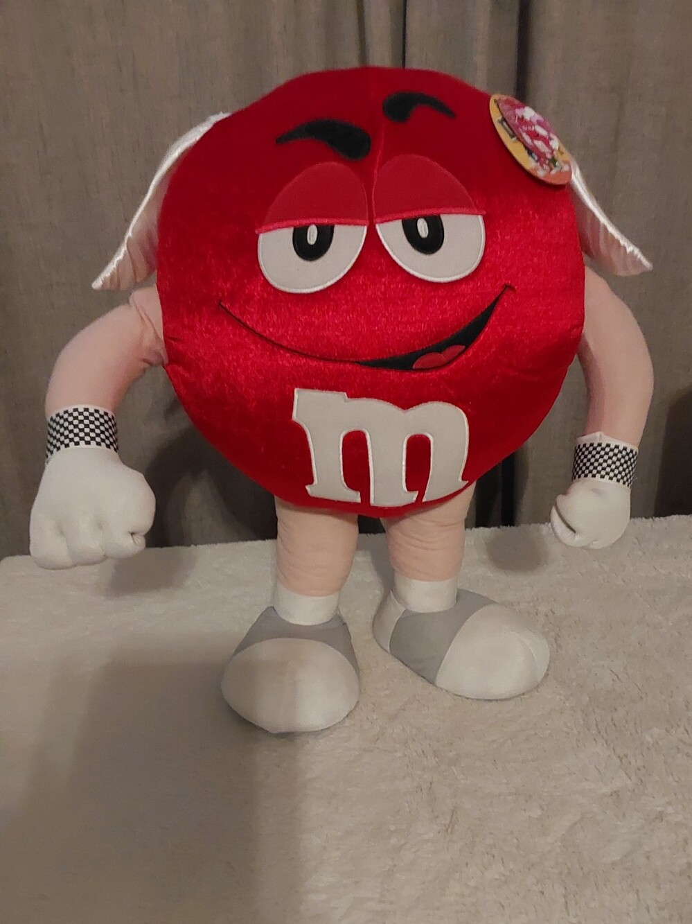 🌺 NWT Huge Stand-up Red Cupid M&M's Plush Character/Toy